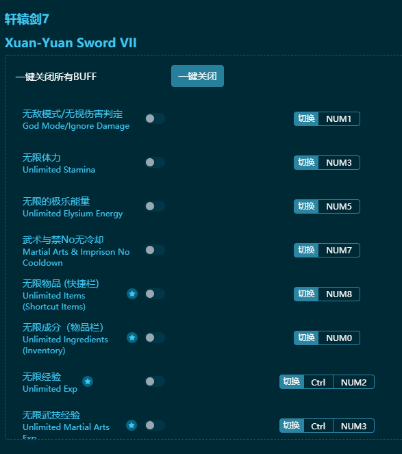 轩辕剑7十八项修改器风灵月影版